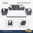 Living Room Sofa Chenille Cloud-like Couch Modular Sectional Large Set