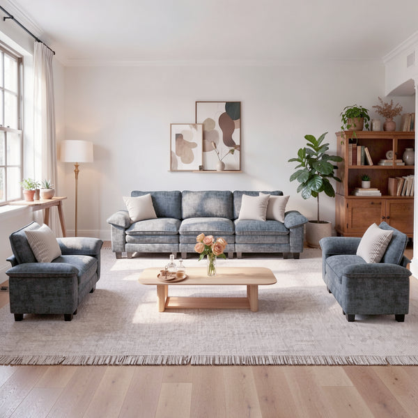 Briar Living Room Sofa Chenille Cloud-like Couch Modular Sectional Large Set