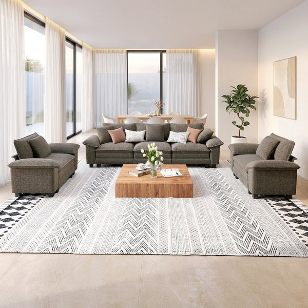 Briar Living Room Sofa Chenille Cloud-like Couch Modular Sectional Large Set