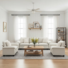 Briar Living Room Sofa Chenille Cloud-like Couch Modular Sectional Large Set