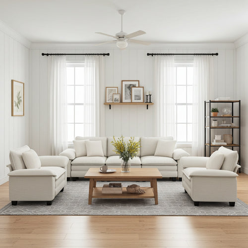 Briar Living Room Sofa Chenille Cloud-like Couch Modular Sectional Large Set