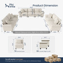 Living Room Sofa Chenille Cloud-like Couch Modular Sectional Large Set