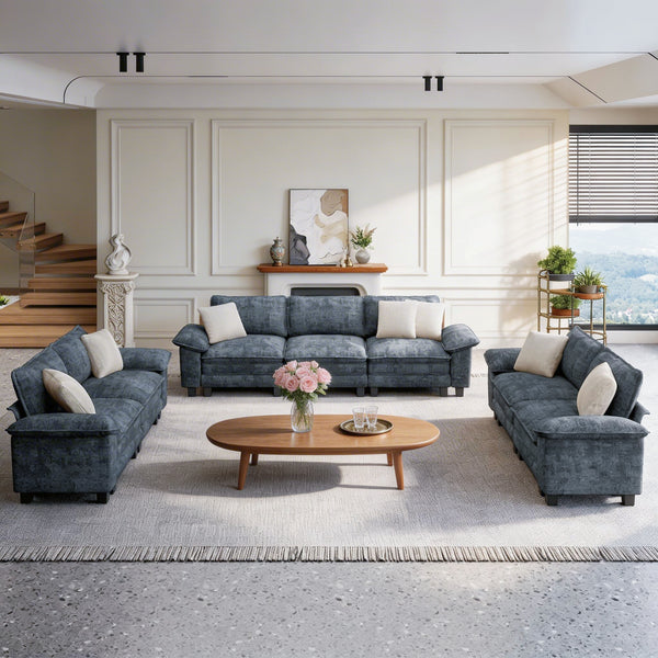 Briar Living Room Sofa Chenille Cloud-like Couch Modular Sectional Large Set