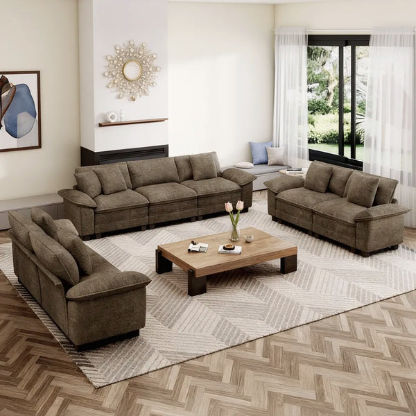 Briar Living Room Sofa Chenille Cloud-like Couch Modular Sectional Large Set