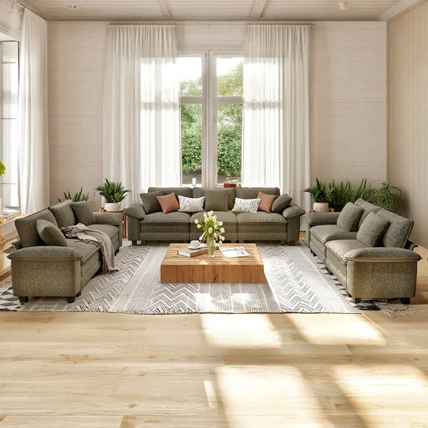 Briar Living Room Sofa Chenille Cloud-like Couch Modular Sectional Large Set