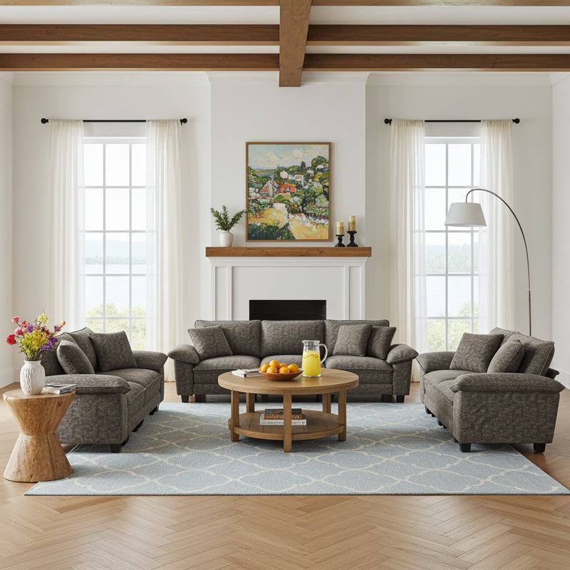 Briar Living Room Sofa Chenille Cloud-like Couch Modular Sectional Large Set