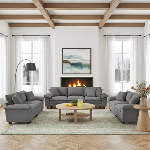 Briar Living Room Sofa Corduroy Cloud-like Couch Modular Sectional Large Set