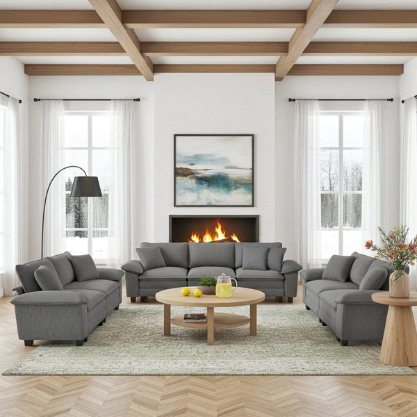 Briar Living Room Sofa Corduroy Cloud-like Couch Modular Sectional Large Set