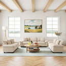 Living Room Sofa Corduroy Cloud-like Couch Modular Sectional Large Set