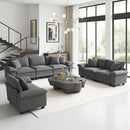 Living Room Sofa Corduroy Cloud-like Couch Modular Sectional Large Set