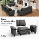 Living Room Sofa Corduroy Cloud-like Couch Modular Sectional Large Set