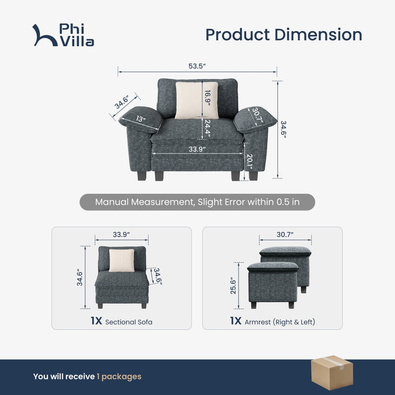 Living Room Chenille Cloud-like Lounge Chair