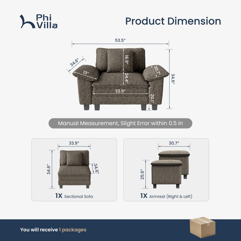 Living Room Chenille Cloud-like Lounge Chair