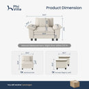 Living Room Chenille Cloud-like Lounge Chair