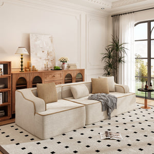 Deluxe Living Room Modular Sectional Sofa Compressed Boneless Couch