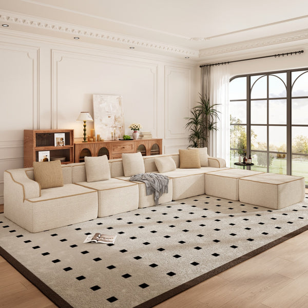 Deluxe Living Room Modular Sectional Sofa Compressed Boneless Couch