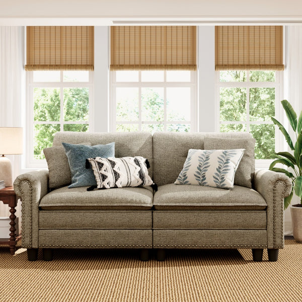 Charleston Linen-Look Modular Living Room Couch