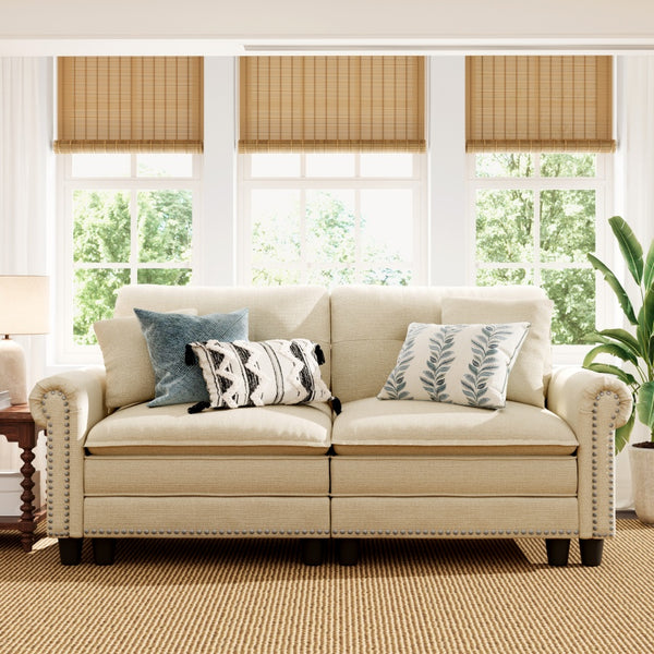 Charleston Linen-Look Modular Living Room Couch