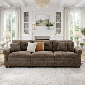 Charleston Velvet-Chenille Living Room Couch