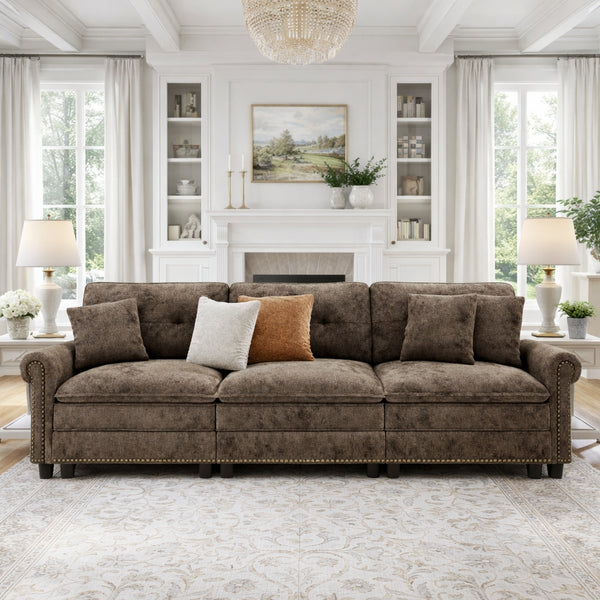 Charleston Velvet-Chenille Living Room Couch