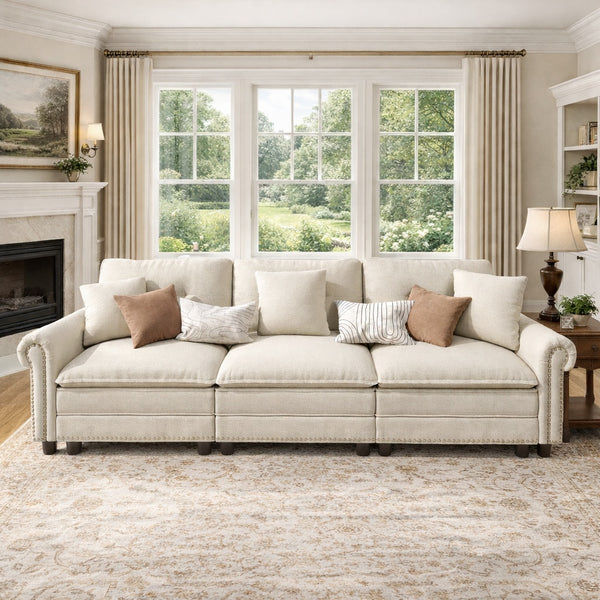 Charleston Velvet-Chenille Living Room Couch