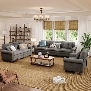 Charleston Linen-Look Modular Living Room Couch Sets