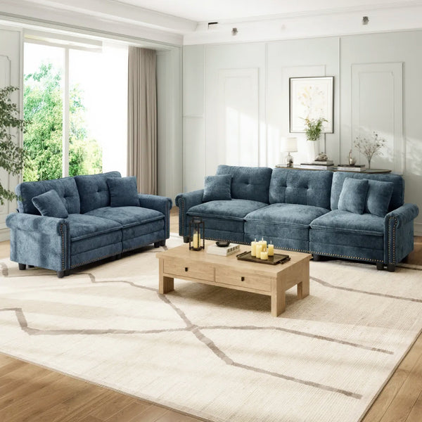 Charleston Velvet-Chenille Living Room Couch