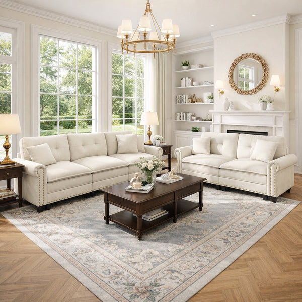 Charleston Velvet-Chenille Living Room Couch