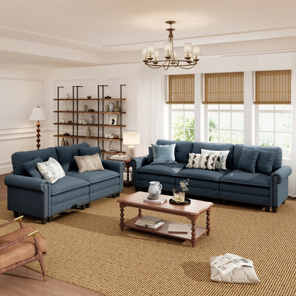 Charleston Linen-Look Modular Living Room Couch