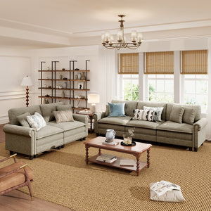 Charleston Linen-Look Modular Living Room Couch