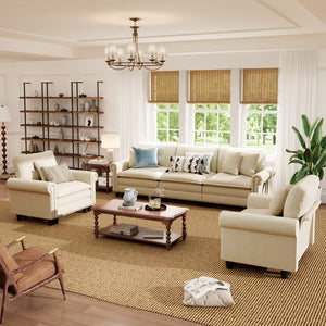 Charleston Linen-Look Modular Living Room Couch Sets