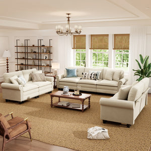 Charleston Velvet-Chenille Living Room Couch Large Set