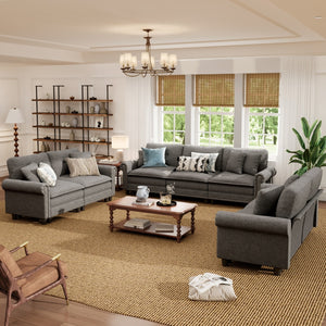 Charleston Linen-Look Modular Living Room Couch Sets