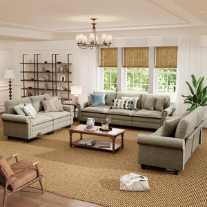Charleston Linen-Look Modular Living Room Couch Sets