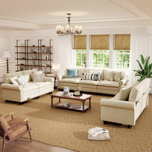 Charleston Linen-Look Modular Living Room Couch Sets
