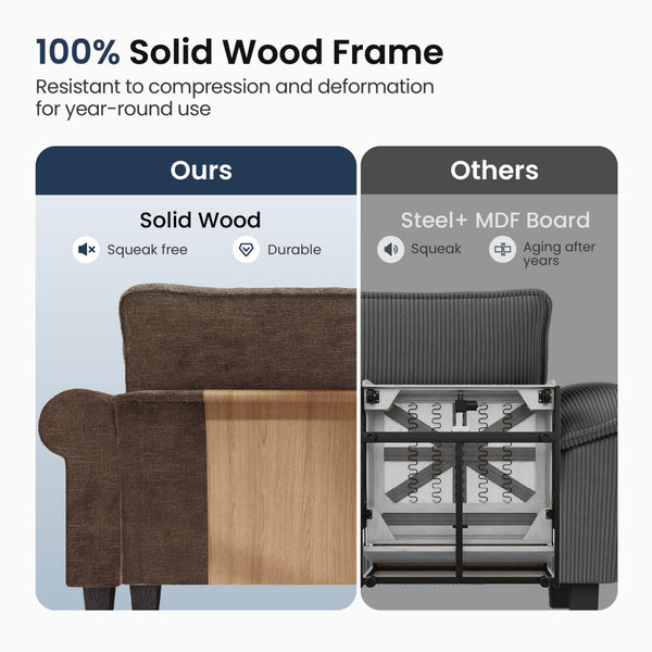 Charleston Velvet-Chenille Living Room Couch Large Set