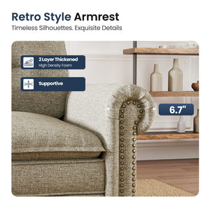 Charleston Linen-Look Modular Living Room Couch