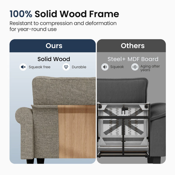 Charleston Linen-Look Modular Living Room Couch