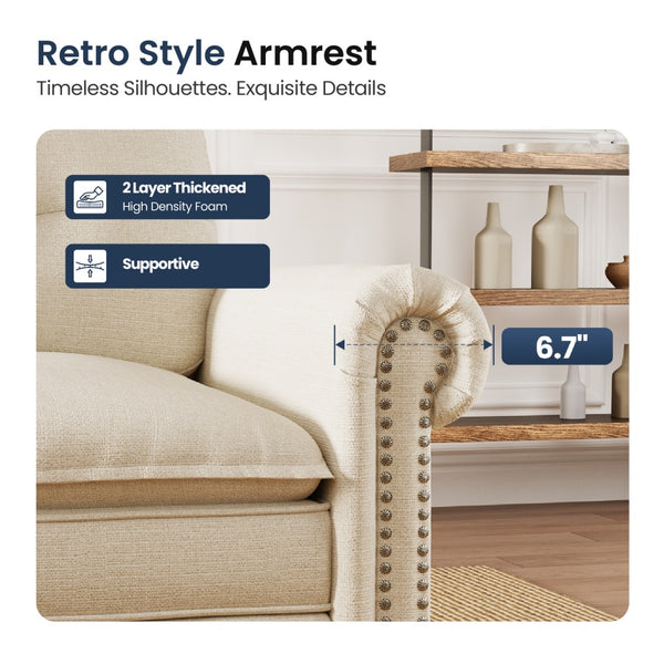 Charleston Linen-Look Modular Living Room Couch