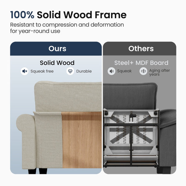 Charleston Linen-Look Modular Living Room Couch