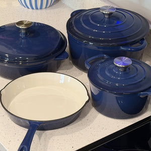 7-Piece Non-Toxic Enameled Cast Iron Cookware Set