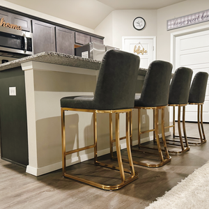 24 Inch Modern PU Leather Counter Stools for Kitchen Island
