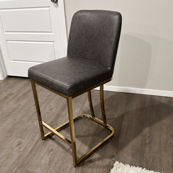 24 Inch Modern PU Leather Counter Stools for Kitchen Island