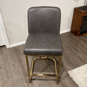 24 Inch Modern PU Leather Counter Stools for Kitchen Island