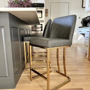 24 Inch Modern PU Leather Counter Stools for Kitchen Island