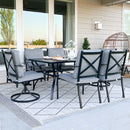 Phi VIlla Calabash 7-Piece Patio Dining Set with Mixed Chairs