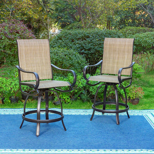 Wave Set of 2 Counter Height Swivel Bar Stools