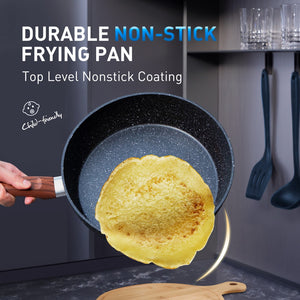 Stylish Granite-Coating Nonstick Induction 12 Pieces Cookware Set