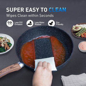 Stylish Granite-Coating Nonstick Induction 12 Pieces Cookware Set