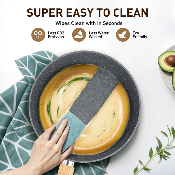 Stylish Granite-Coating Nonstick Induction 12 Pieces Cookware Set